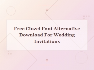 Free Cinzel Font Alternatives for Wedding Invitations - Download Now